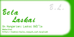 bela laskai business card
